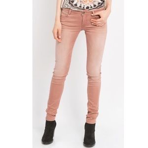 Maje Jaw Skinny Denim Jeans Dusty Rose